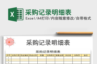 2021年采購記錄明細表