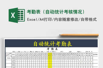 2021年考勤表（自動統(tǒng)計(jì)考核情況）