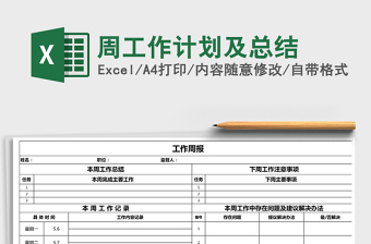 2021年周工作計劃及總結