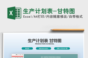 2021年生產(chǎn)計劃表-甘特圖