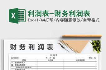 2021年利潤表-財務利潤表