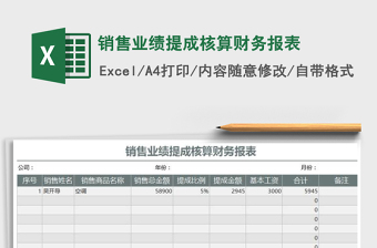 2021年銷售業(yè)績提成核算財務(wù)報表