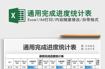 2021年通用完成進(jìn)度統(tǒng)計(jì)表免費(fèi)下載