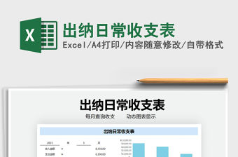 2021年出納日常收支表