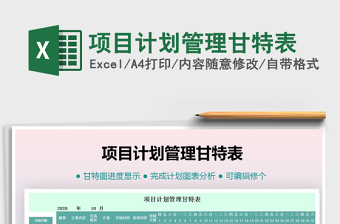 2021年項(xiàng)目計(jì)劃管理甘特表