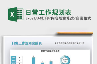 2021年日常工作規(guī)劃表