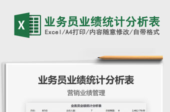 2021年業(yè)務(wù)員業(yè)績(jī)統(tǒng)計(jì)分析表