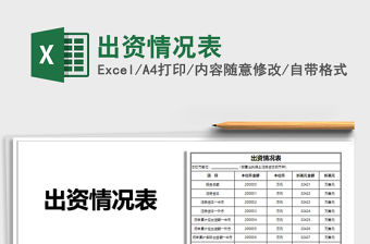 2021年出資情況表