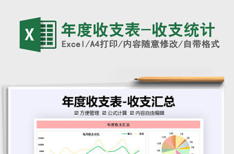 2021年年度收支表-收支統(tǒng)計