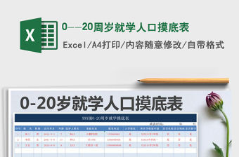 2021年0--20周歲就學人口摸底表