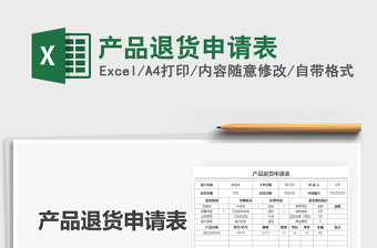 2021年產(chǎn)品退貨申請(qǐng)表