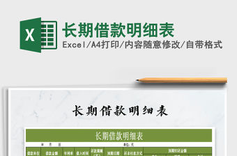 2021年長期借款明細表