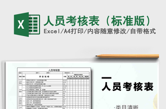 2021年人員考核表（標(biāo)準(zhǔn)版）