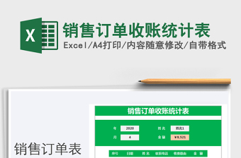 2021年銷售訂單收賬統(tǒng)計表