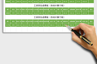 2021年工資條模板帶個(gè)稅