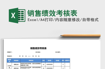 2021年銷售績效考核表