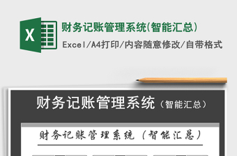 2021年財務記賬管理系統(智能匯總)