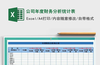 2021年公司年度財務分析統計表