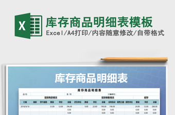 2022年庫存商品明細(xì)表模板