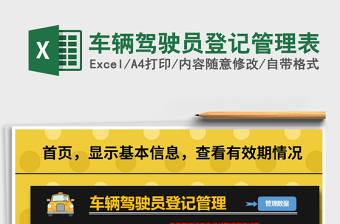 2021年車(chē)輛駕駛員登記管理表