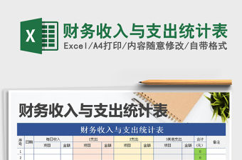 2021年財(cái)務(wù)收入與支出統(tǒng)計(jì)表
