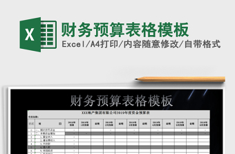 2021年財(cái)務(wù)預(yù)算表格模板