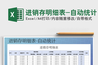 2021年進銷存明細表-自動統(tǒng)計