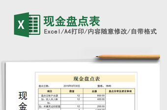 2021年現金盤點表