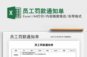 2021年員工罰款通知單