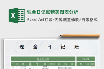 2021年現(xiàn)金日記賬精美圖表分析