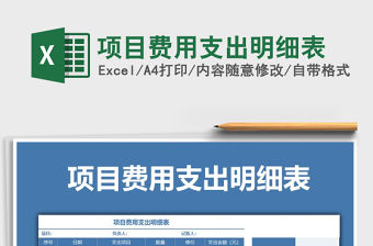 2021年項目費用支出明細表