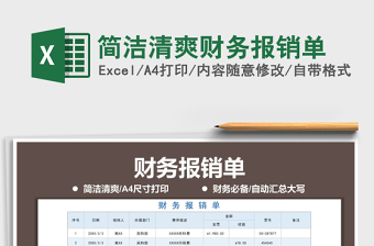 2021年簡潔清爽財務(wù)報銷單