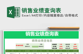 2021年銷售業績查詢表免費下載