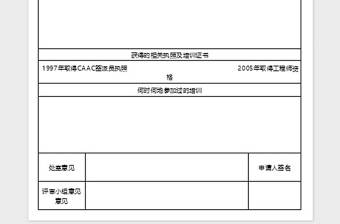 2021年签派培训报名表