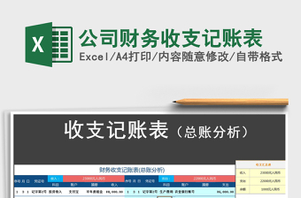 2021年公司財(cái)務(wù)收支記賬表