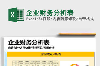 2021年企業財務分析表