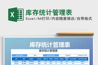 2021年庫存統(tǒng)計管理表