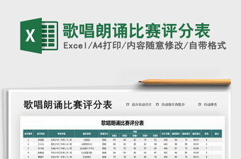 2021年歌唱朗誦比賽評分表