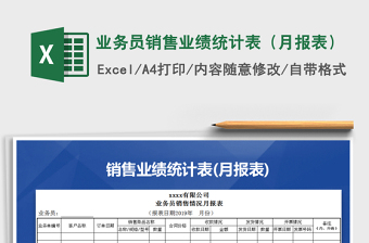 2021年業(yè)務(wù)員銷售業(yè)績統(tǒng)計表（月報表）