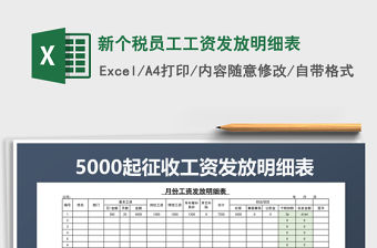 2021年新個稅員工工資發放明細表