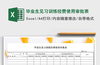 2021年畢業生見習訓練經費使用審批表