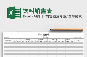 2021年飲料銷售表