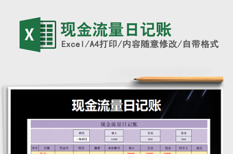 2021年現(xiàn)金流量日記賬