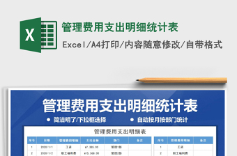 2021年管理費(fèi)用支出明細(xì)統(tǒng)計(jì)表