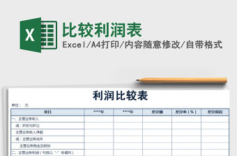 2021年比較利潤表