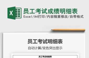 2021年員工考試成績明細(xì)表
