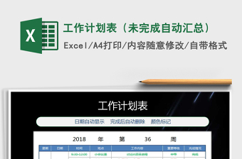 2021年工作计划表（未完成自动汇总）