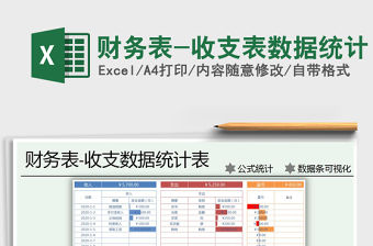 2021年財務表-收支表數據統計