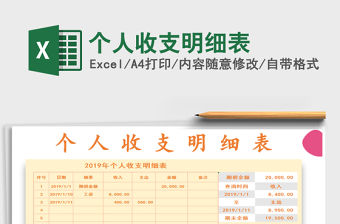 2021年個人收支明細表免費下載