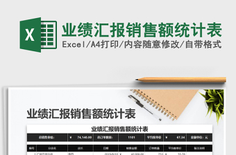 2021年業(yè)績匯報銷售額統(tǒng)計表